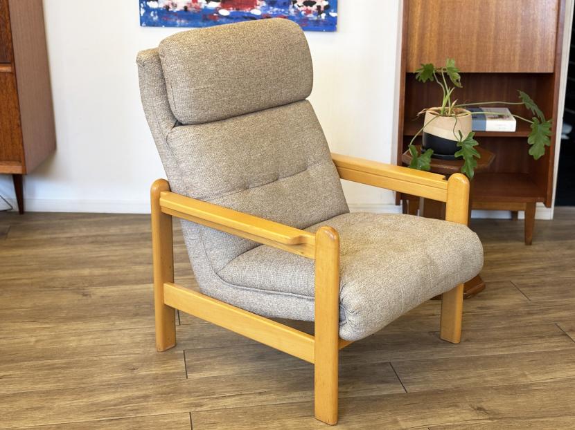 ヴィンテージ モダンハイバックシングルソファB