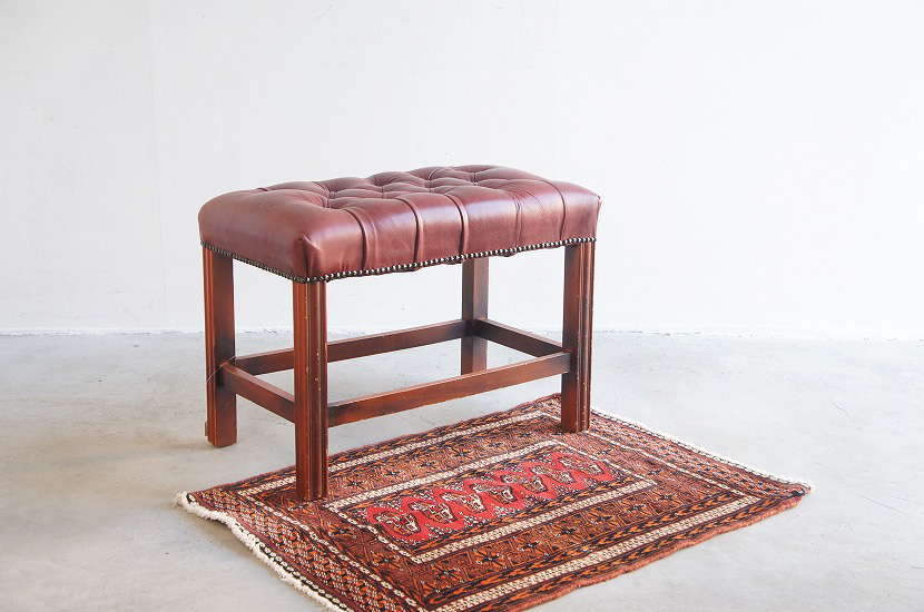 イギリス アンティーク フットスツール オットマン