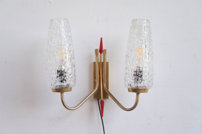 フレンチミッドセンチュリー 2灯ブラケットランプ
