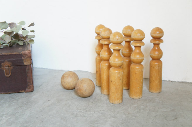 HOMEWARD [ホームワード] / フランスアンティーク 木製ボーリングセット