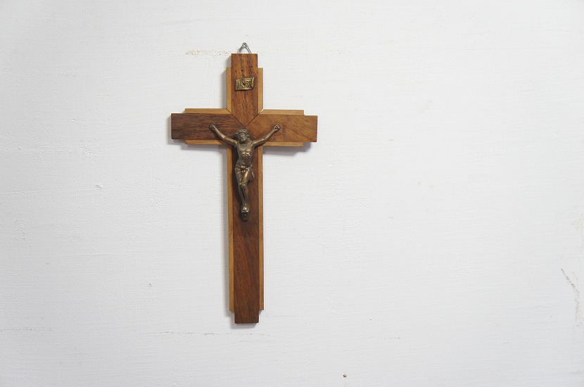 フランスアンティーク 十字架キリスト像