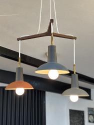 ドイツヴィンテージ　ミッドセンチュリー 3灯ペンダントランプ