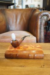 フランスアンティーク　オールドパイプ×古書ランプ