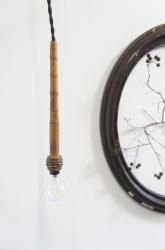 UPCYCLE- フランスアンティーク 糸巻ペンダントランプ④