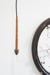 UPCYCLE- フランスアンティーク 糸巻ペンダントランプ①