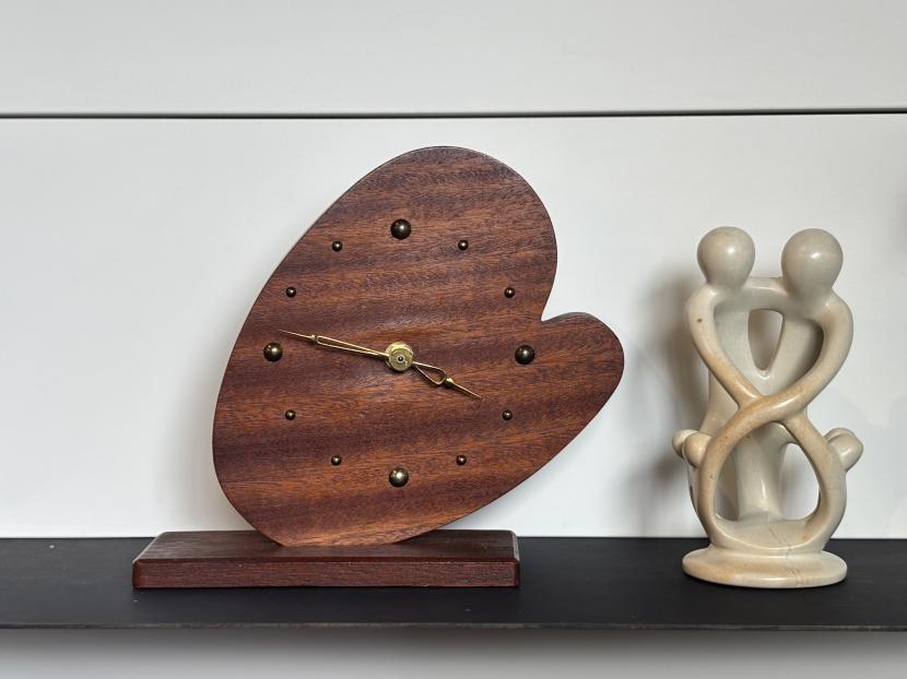 オランダ ヴィンテージ ウッド置時計