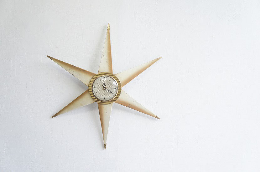アメリカ ヴィンテージ　スターバーストクロック