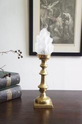 イギリスアンティーク　真鍮製 燭台テーブルランプ　B-①
