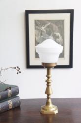 イギリスアンティーク　真鍮製 燭台テーブルランプ　A-②