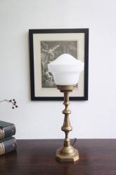 イギリスアンティーク　真鍮製 燭台テーブルランプ　B-②