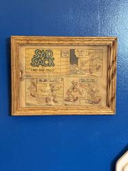 ヴィンテージコミック額装アート「Sad Sack」壁掛けタイプ