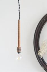 UPCYCLE- フランスアンティーク 糸巻ペンダントランプ⑤