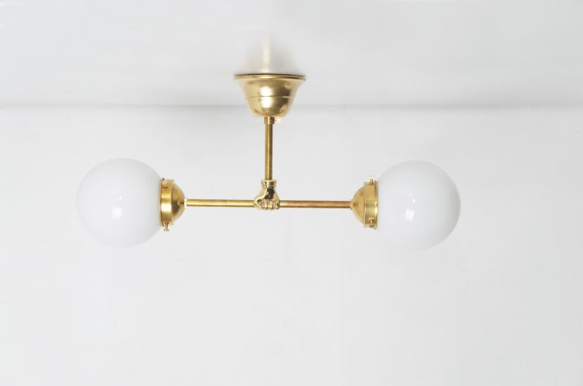 MIDWAY Double Ceiling Lamp /2灯 ブラスシーリングランプ short