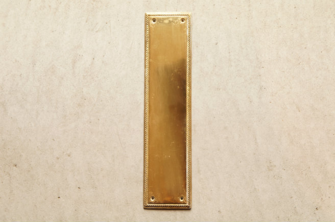 イギリスヴィンテージ　真鍮製フィンガープレート/ドアプレート①(在庫3)