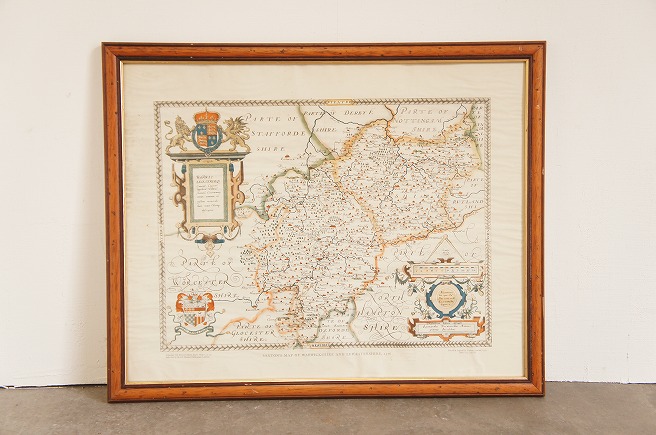 イギリス アンティークマップ by Christopher Saxton