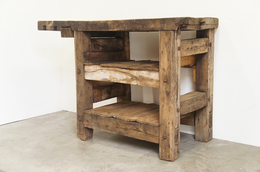 英国アンティーク古木デスク/作業台/勉強机/木製テーブル/オフィス(90-248 英国アンティーク◇古木デスク/作業台/勉強机/木製テーブル/飾り棚