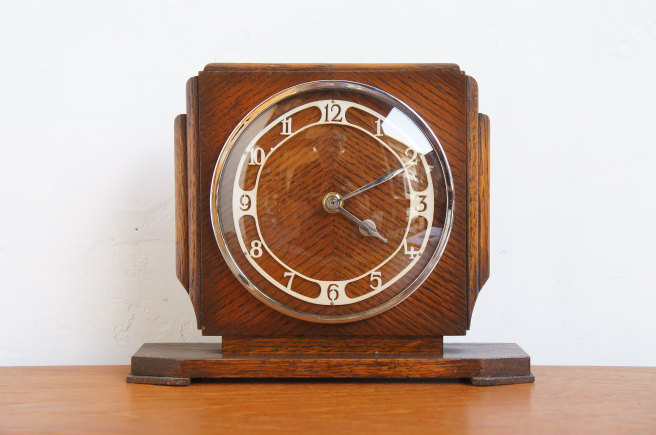 イギリスヴィンテージ 木製置き時計