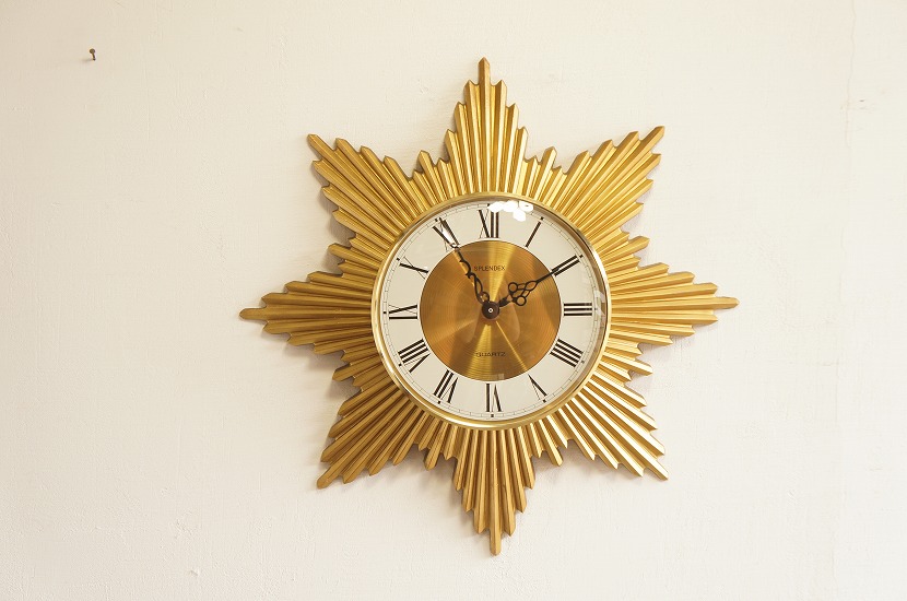 ドイツ製　ヴィンテージサンバーストクロック