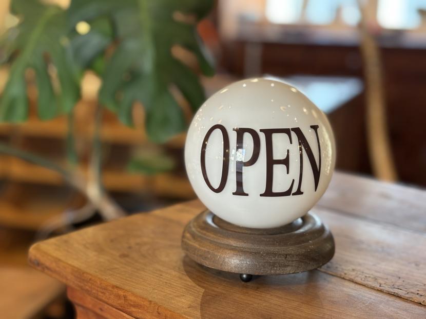 フランスアンティーク　OPENサインランプ A