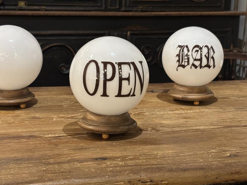 フランスアンティーク　サインランプ C　(在庫1)