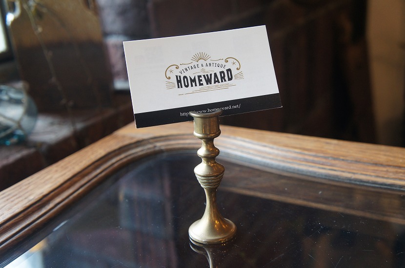 アンティーク真鍮製キャンドルホルダー カードスタンド