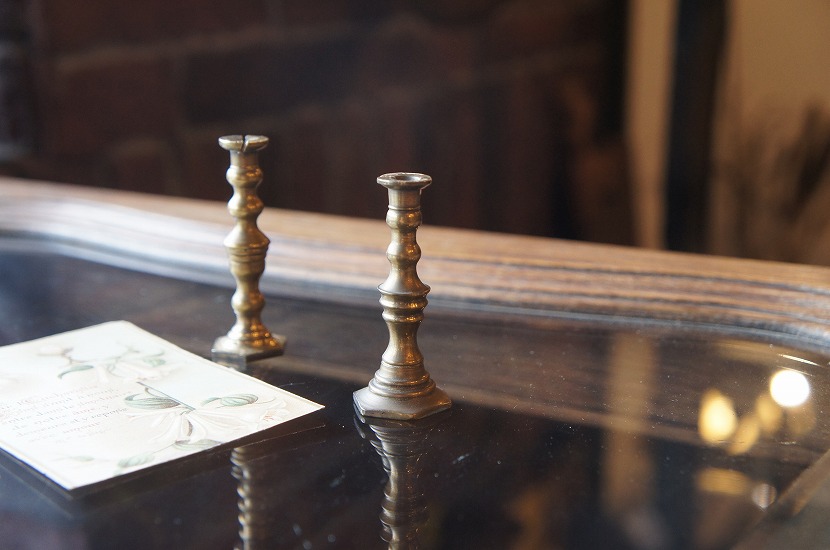 アンティーク真鍮製キャンドルホルダー カードスタンド