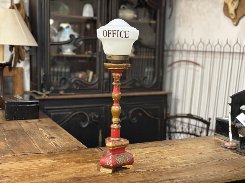 フランスアンティーク OFFICEテーブルランプ
