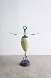 1950s ヴィンテージ ガラストップサイドテーブル