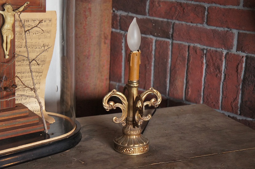 アンティーク キャンドルテーブルランプ