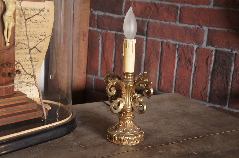 アンティーク キャンドルテーブルランプ