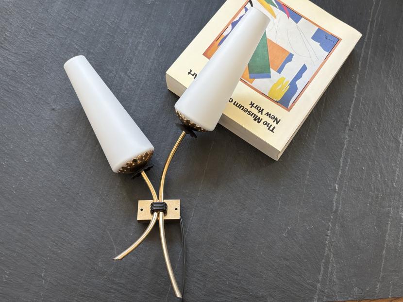 フランスアンティーク  2灯ブラケットランプ②