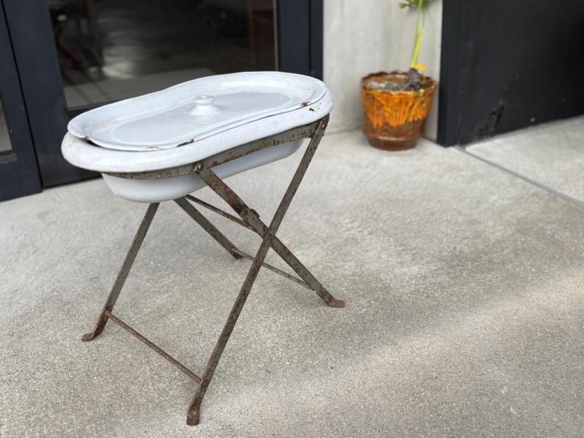 フランスアンティーク ホーロー スタンド