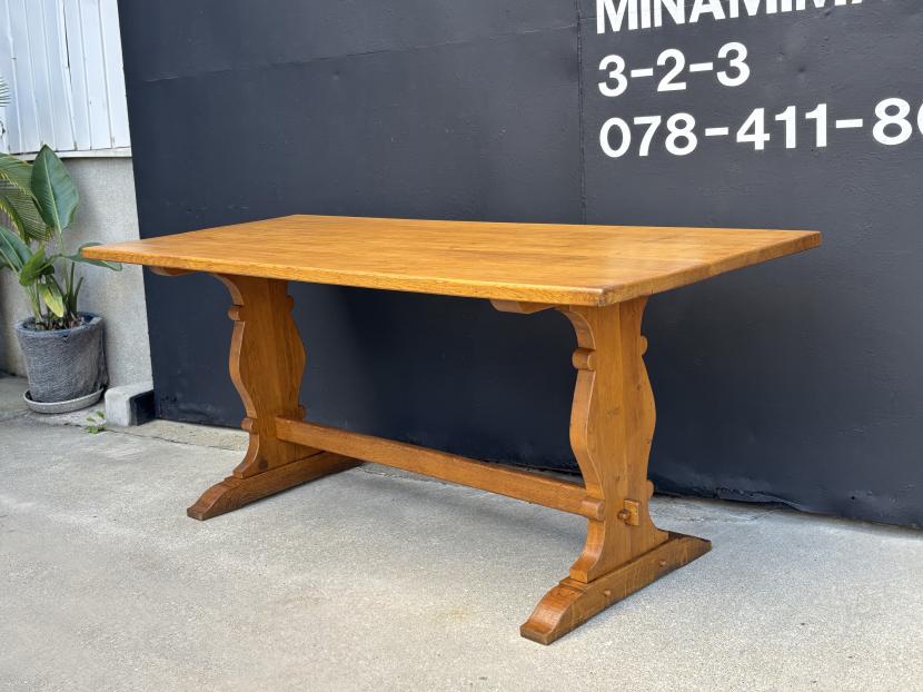 フランスアンティーク　オーク　リフェクトリーテーブル