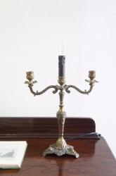  イギリスアンティーク　燭台テーブルランプ