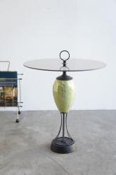 1950s　ヴィンテージ ガラストップサイドテーブル