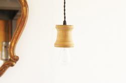 イギリスヴィンテージ ウッドソケットランプ