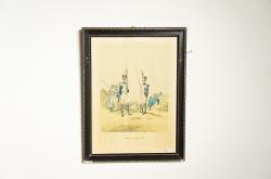 イギリスアンティーク “GARDE IMPERIALE 1806” 額絵②