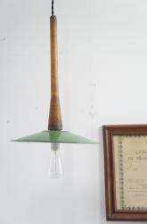 アンティーク　糸巻×琺瑯ペンダントランプ