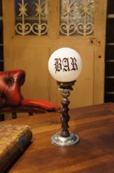 フランスアンティーク　ツイストウッド 燭台 BARサインテーブルランプ