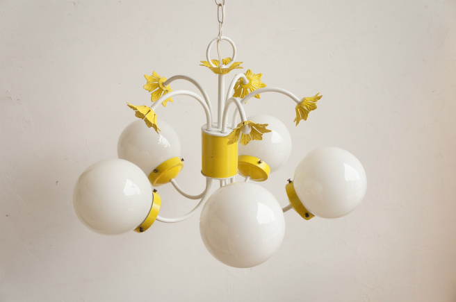 HOMEWARD [ホームワード] / アンティーク ミルクガラス 5灯シャンデリア