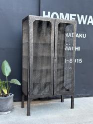  ヴィンテージ インダストリアル メッシュキャビネット