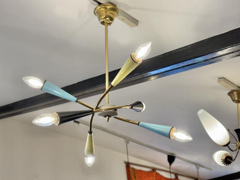 ヴィンテージ 6灯 スプートニクランプ