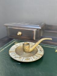 フランスアンティーク ブラス パイプモチーフ灰皿