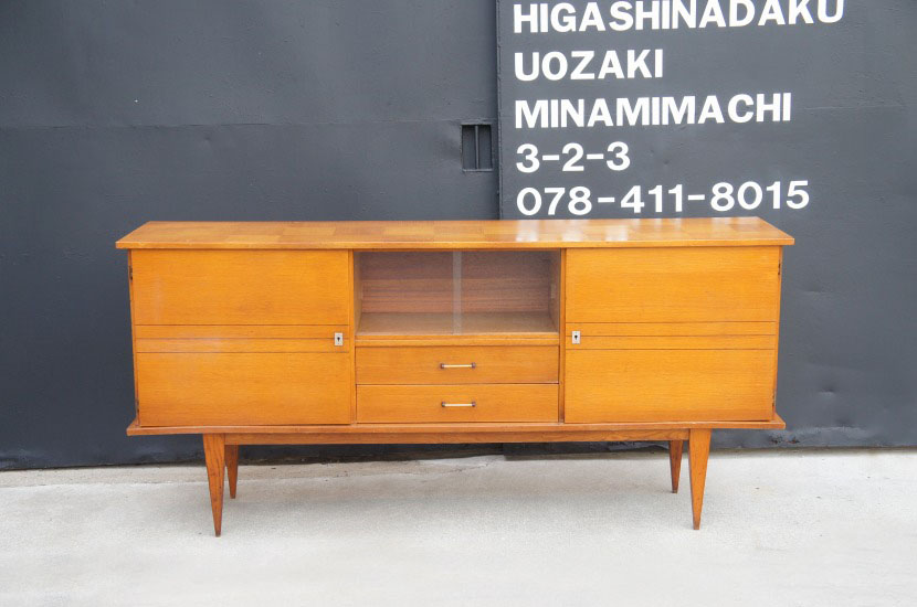 フレンチミッドセンチュリー ロングサイドボード