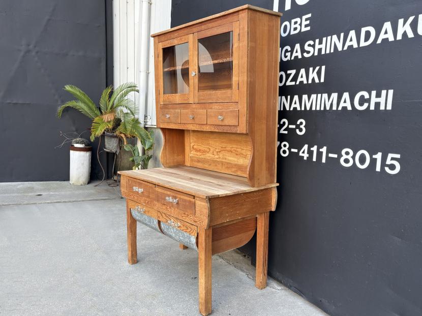  アメリカ アンティーク パイン ポッサムベリーキャビネット