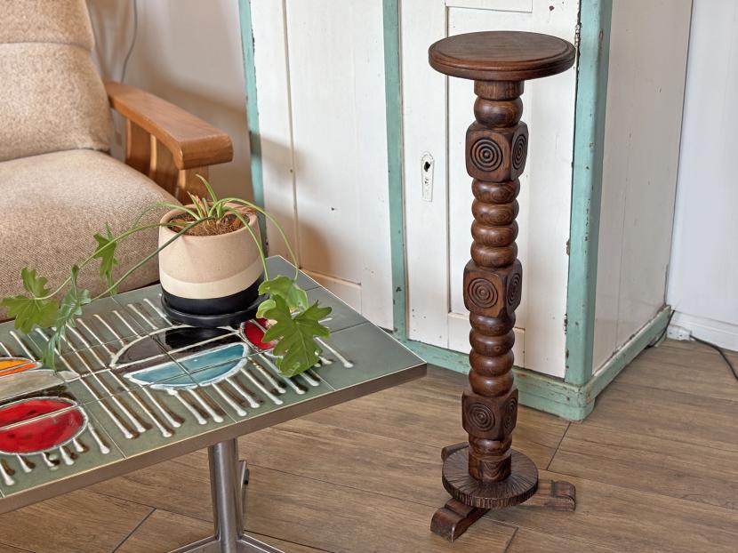 フランスアンティーク ウッドスタンドテーブル