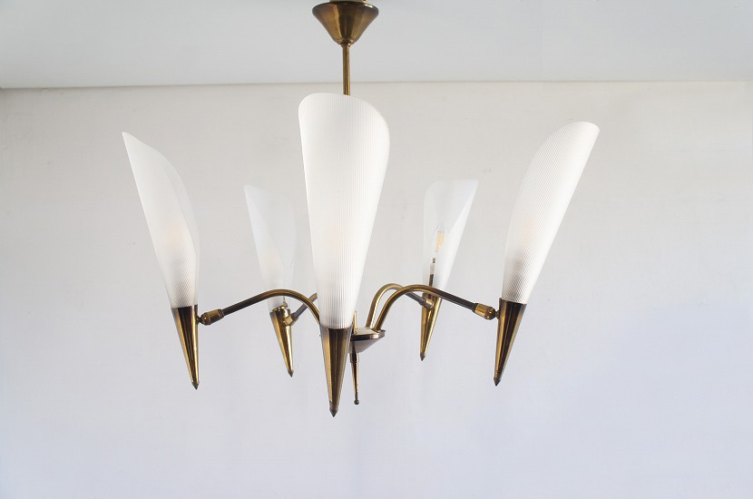 フレンチミッドセンチュリー　ヴィンテージ5灯シャンデリア