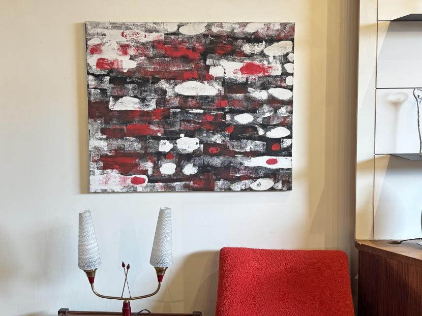 フランス アブストラクト オイルペイント モダンアート