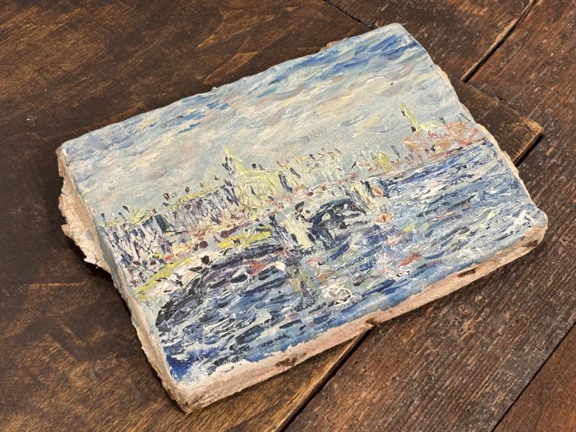 アンティーク　オイルペインティング アート