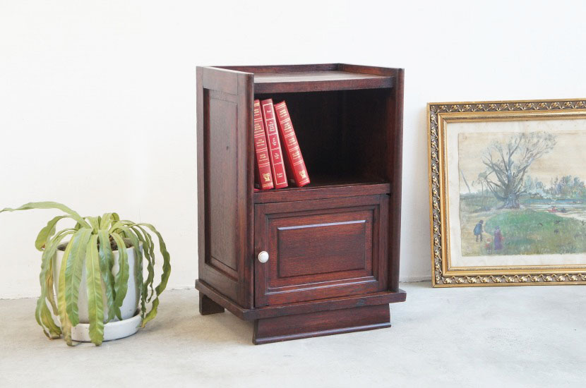 フランスアンティーク オーク ナイトテーブル